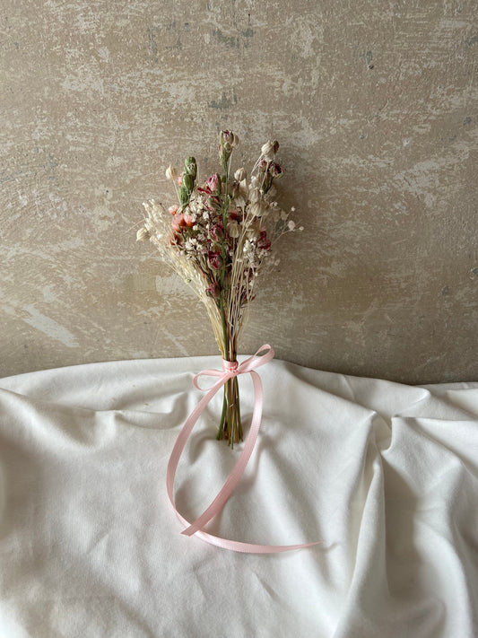 Trockenblumenstrauß | klein | rosa | weiß | kleine Geschenke | getrockneter Blumenstrauß | Vintage Look | Boho Style | Scandi | schlicht