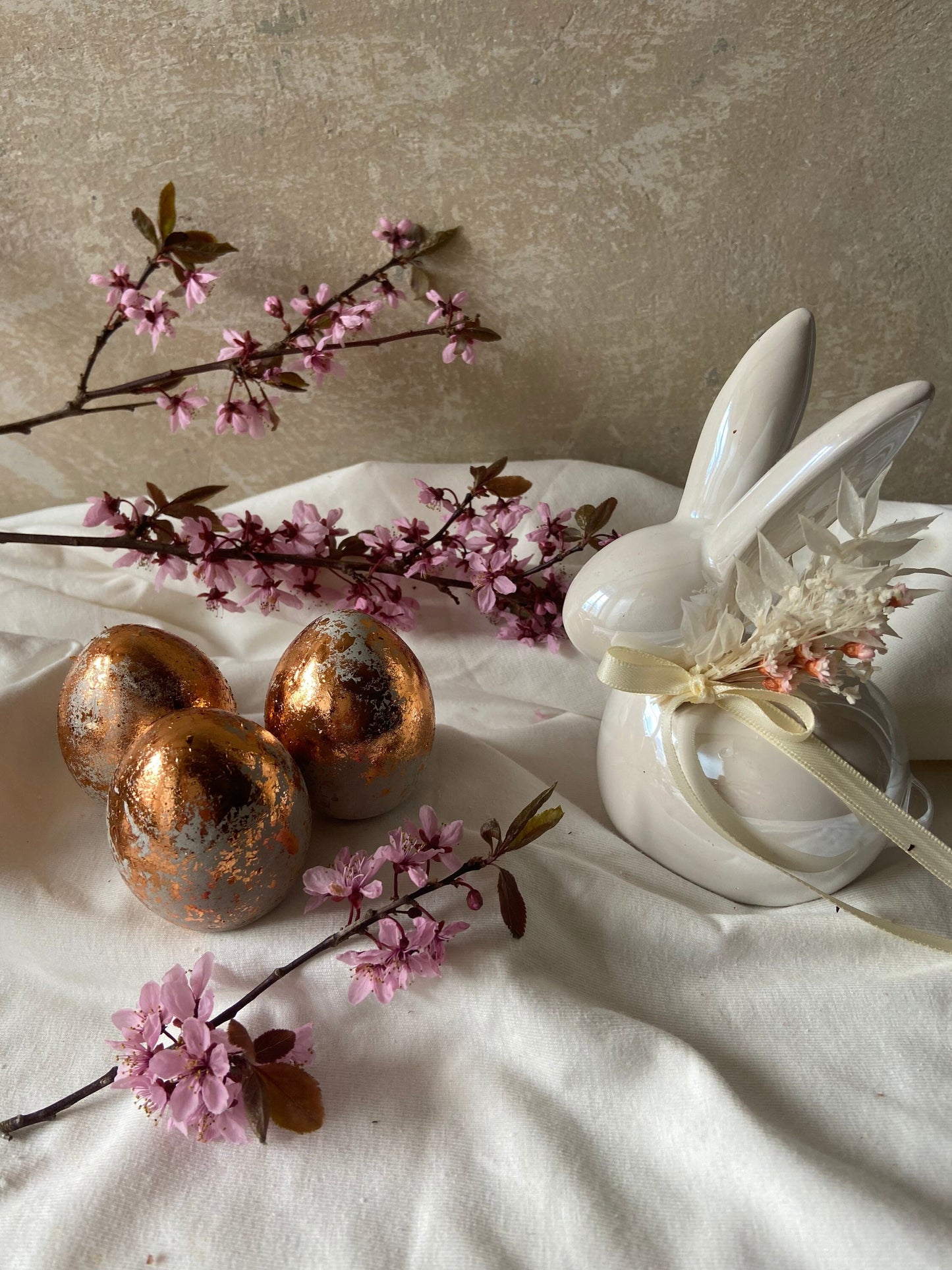 Betonei mit Bronze | Osterei | Bronzeei | Ostern | Ostertisch | Osterdeko | Deko | Einladung | Tischdeko