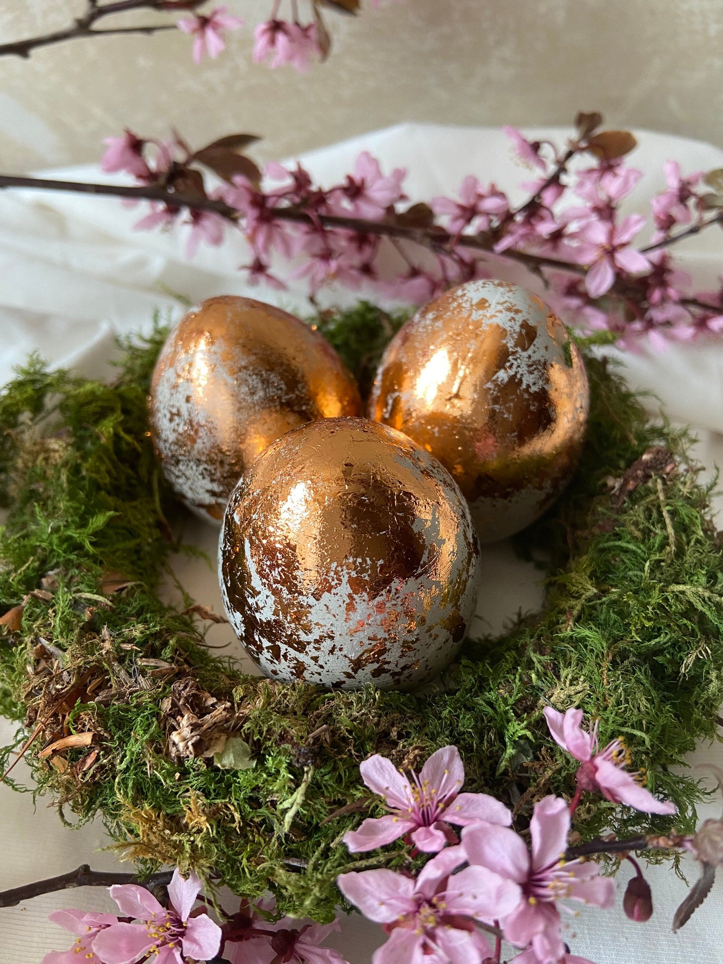 Betonei mit Bronze | Osterei | Bronzeei | Ostern | Ostertisch | Osterdeko | Deko | Einladung | Tischdeko