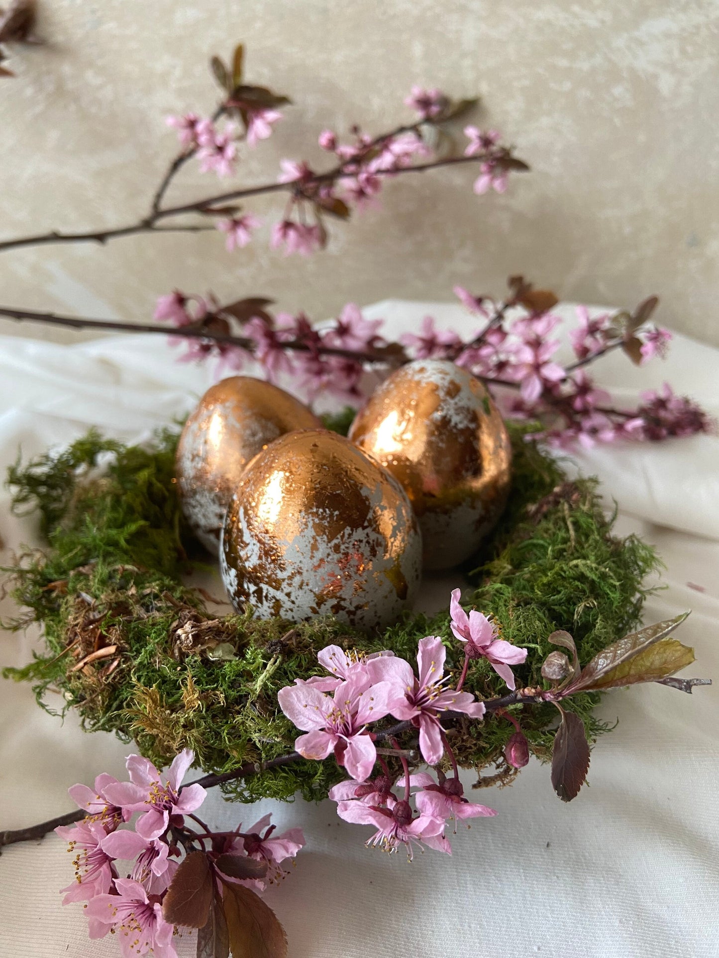 Betonei mit Bronze | Osterei | Bronzeei | Ostern | Ostertisch | Osterdeko | Deko | Einladung | Tischdeko