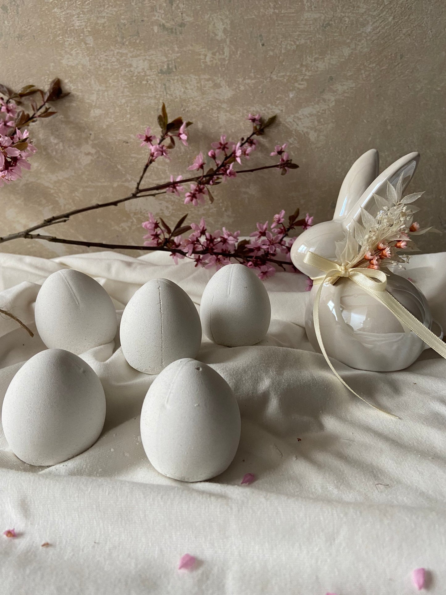Betonei weiß | Osterei | Weißes Betonei | Ostern | Ostertisch | Osterdeko | Deko | Einladung | Tischdeko