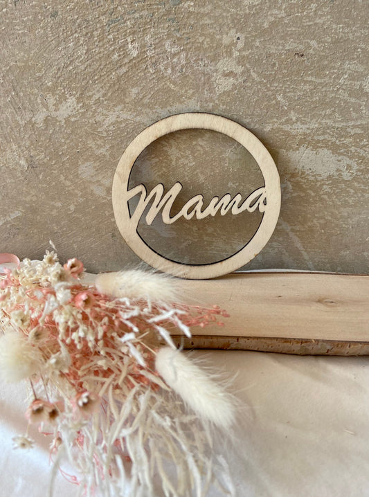 Holzanhänger | Muttertag | Mama love | Geschenk | Liebe | Schriftzug | Laser | Lasercut