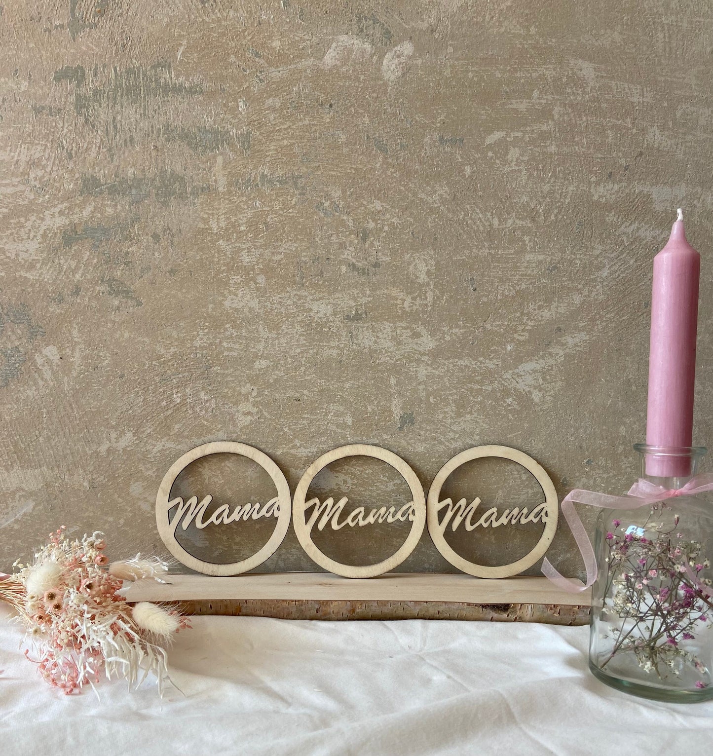 Holzanhänger | Muttertag | Mama love | Geschenk | Liebe | Schriftzug | Laser | Lasercut