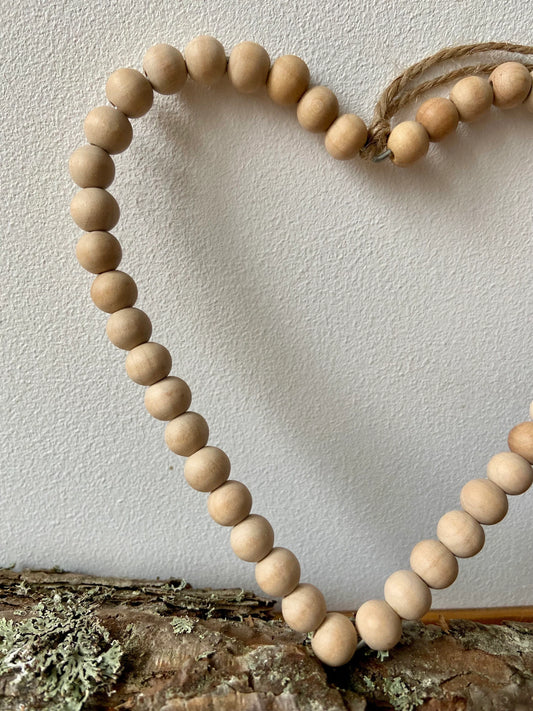 Herz | Holzperlen | kleines Herz | Muttertag | Geschenk | Hochzeit | Liebe | Valentinstag