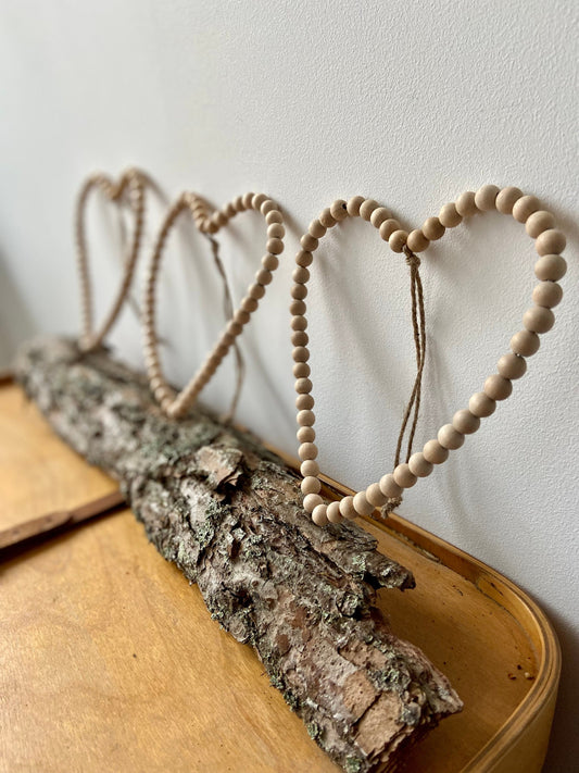 Herz | Holzperlen | kleines Herz | Muttertag | Geschenk | Hochzeit | Liebe | Valentinstag