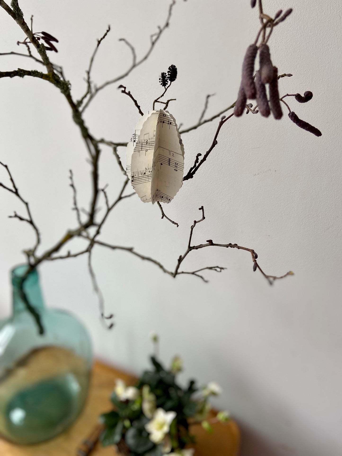 Ei | Osterei | Papierei | Notenpapier | Ostern | Ostertisch | Osterdeko | Frühlingsdeko | Deko | Einladung | Tischdeko | Anhänger