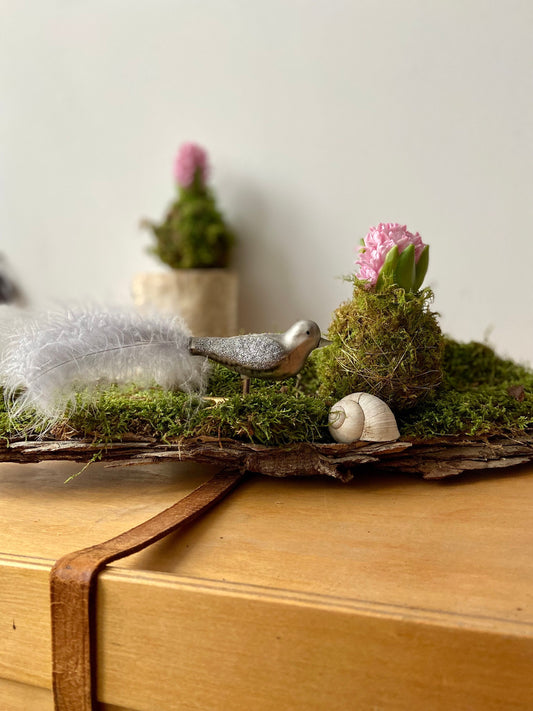 Vogel mit Feder | Glitzer | Frühlingsdeko | Bastelmaterial | Osterdeko | Weihnachten |