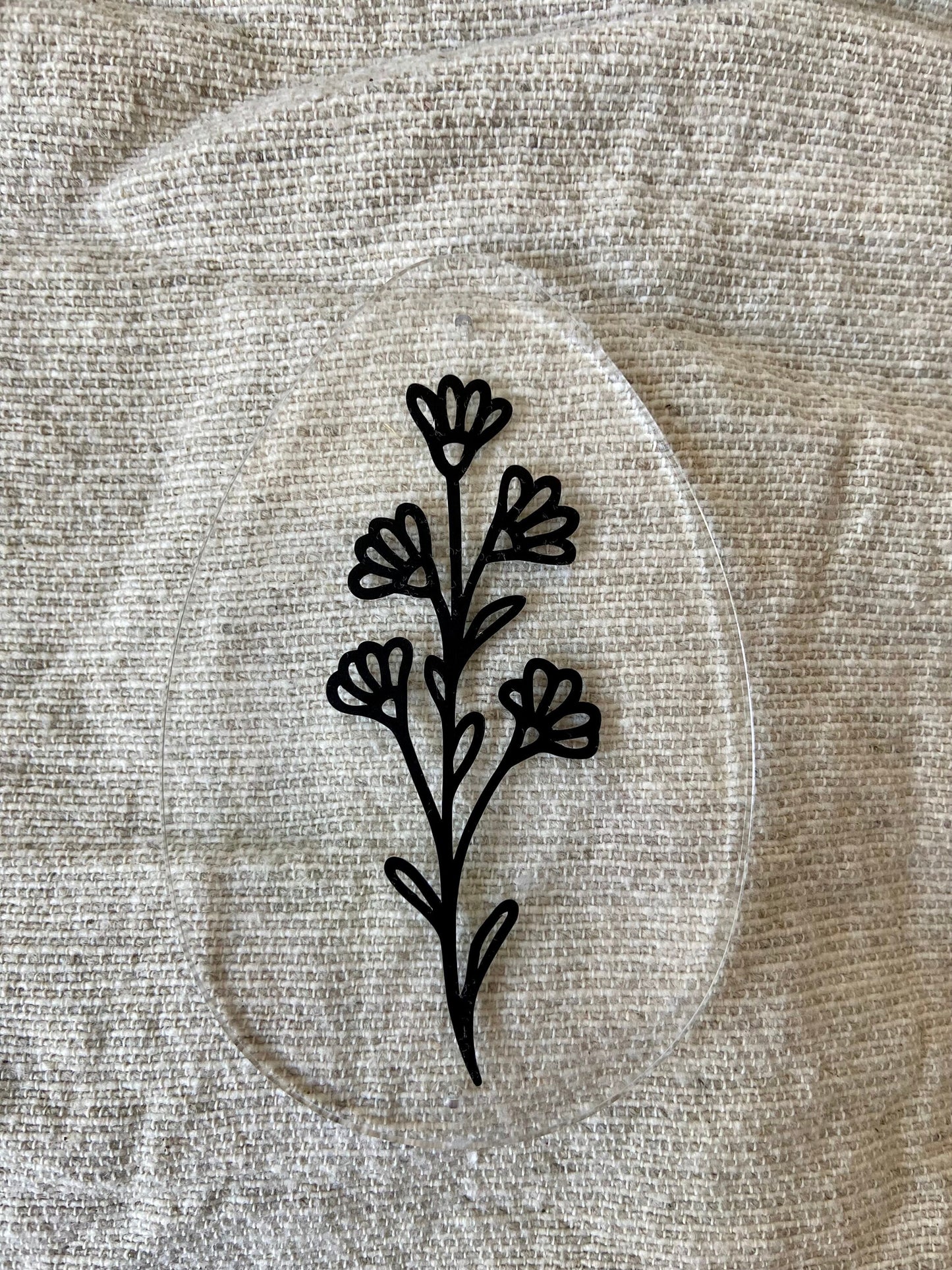 Anhänger | Blüten-Eier | Osterei mit Blüten | Osterdeko | Frühling | Acryl | Osterstrauch | Frühlingsboten | zart | plotten | schwarz