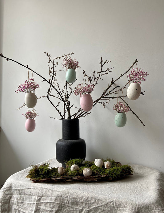 Gänseei | Pastell | Anhänger |Osterstrauch | Osterstrauß | Ostern | Deko | Osterei | Frühing | Osterdeko | hängende Vasen