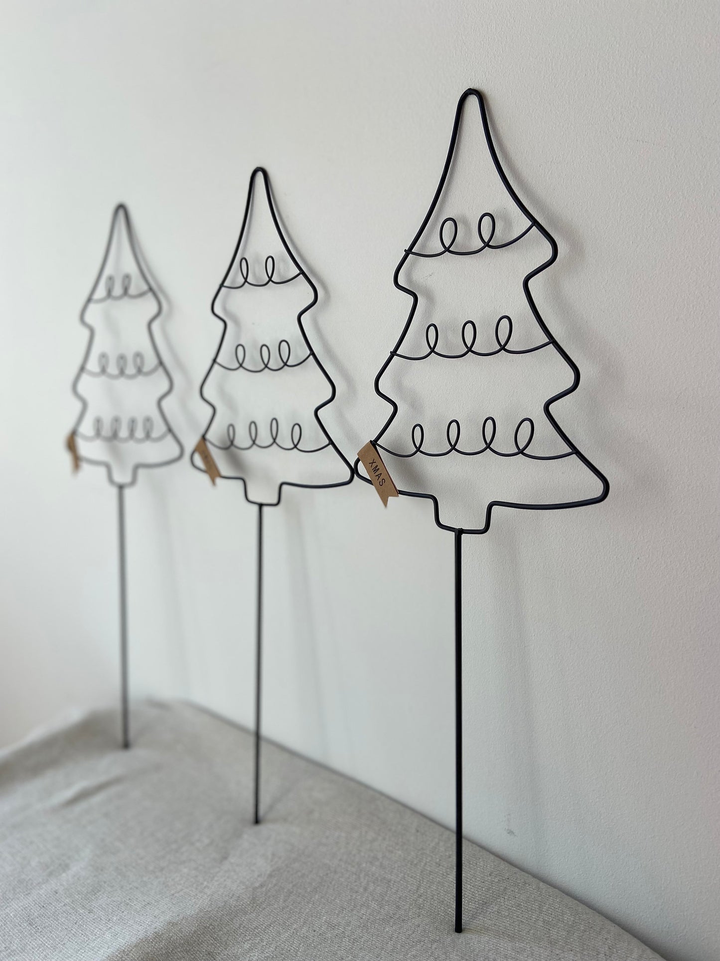 Metall Tannenbaum | Tannenbaum | Weihnachtsdeko | Adventsdekation | WeihnachtsTopper | Baum | schwarz | Christbaum | Stab