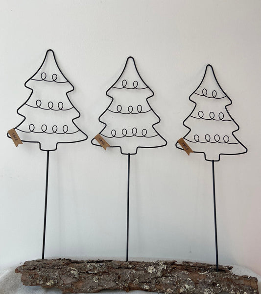 Metall Tannenbaum | Tannenbaum | Weihnachtsdeko | Adventsdekation | WeihnachtsTopper | Baum | schwarz | Christbaum | Stab