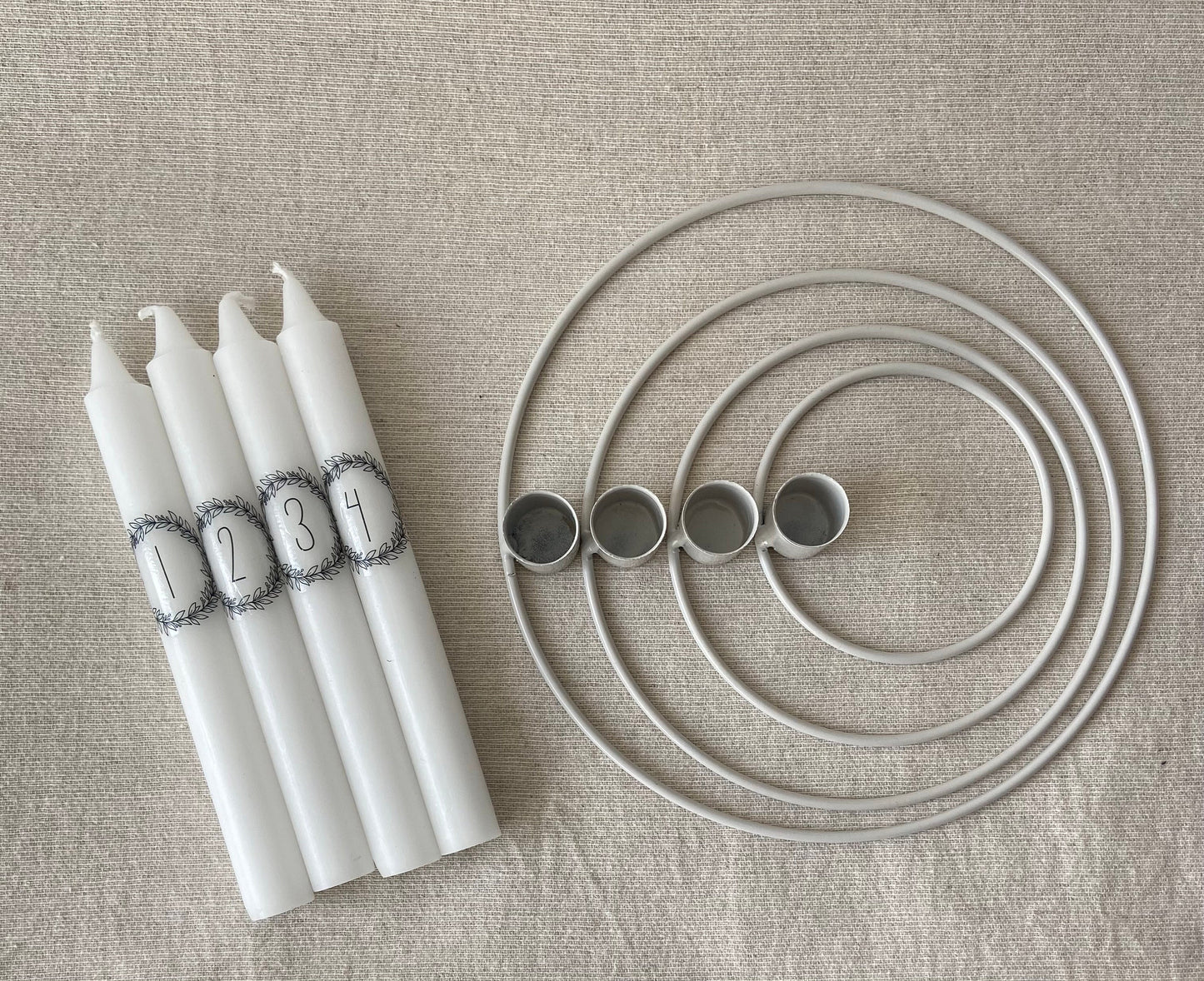 Kerzenhalter | Ringe | Adventskranz | Metallringe | Advent | stone| Skandinavisch | schlicht | Weihnachten | Minimalistisch | Wohndeko