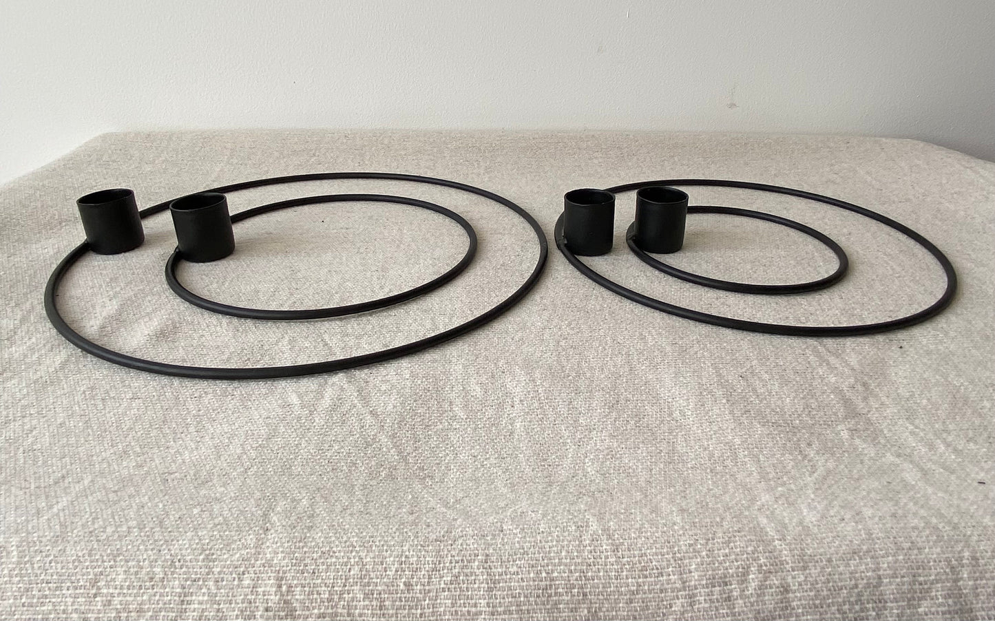 Kerzenhalter | Ringe | Adventskranz | Metallringe | Advent | schwarz | Skandinavisch | schlicht | Weihnachten | Minimalistisch | Wohndeko