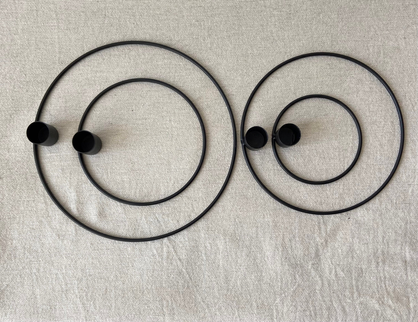 Kerzenhalter | Ringe | Adventskranz | Metallringe | Advent | schwarz | Skandinavisch | schlicht | Weihnachten | Minimalistisch | Wohndeko