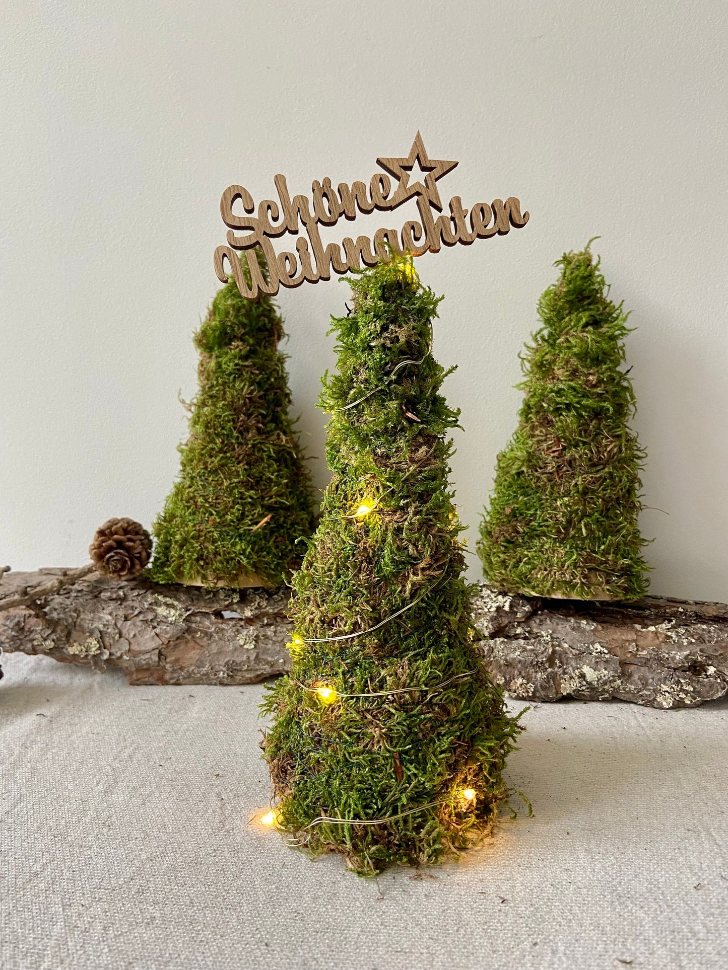 Tannenbaum aus Moos | Moosbaum | Advent | Weihnachten | Deko | Winter | Naturdeko | Mini-Tannenbaum