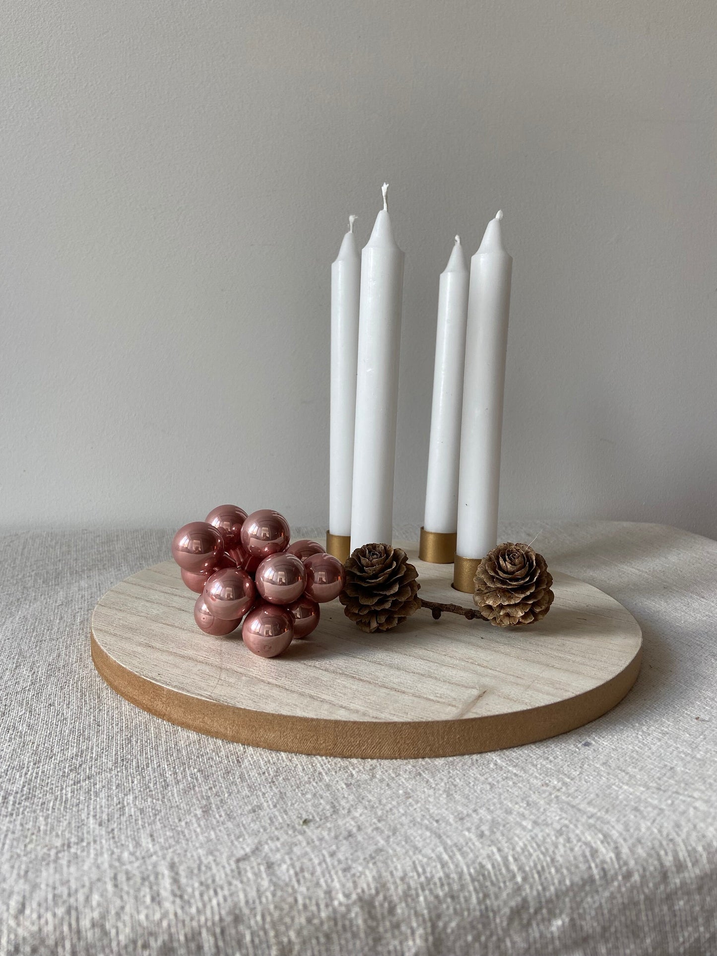 Holz-Kerzentablett | Adventskranz | Advent | Weihnachten | Winter | Kerzen | Holz | Kerzenhalter