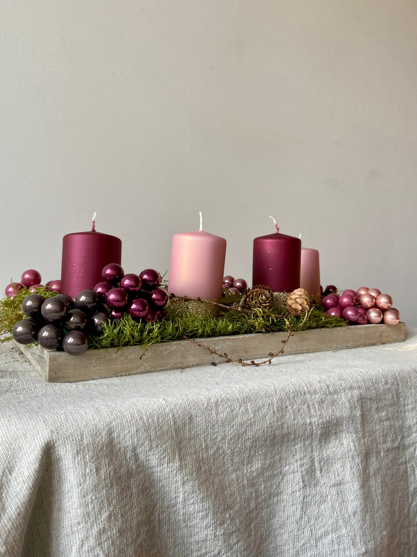 Holz Tablett | Deko Schale | ShabbyLook | Schale | Weihnachten | Advent | Winter | Deko | Tablett | Stone | Holz |  weiß