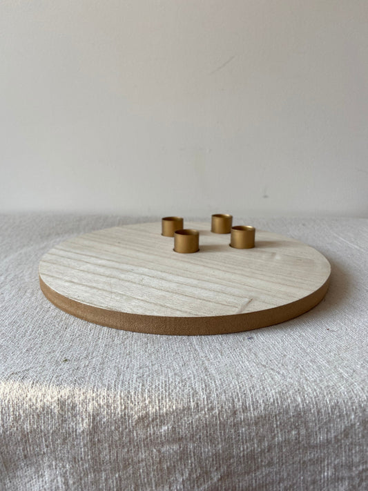 Holz-Kerzentablett | Adventskranz | Advent | Weihnachten | Winter | Kerzen | Holz | Kerzenhalter