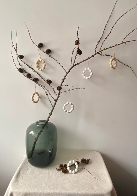 Holzperlen Ringe Baumschmuck | Weihnachtsschmuck | Holperle | Weihnachten | Advent | Weihnachtsdeko | Adventsdeko | Christbaumschmuck
