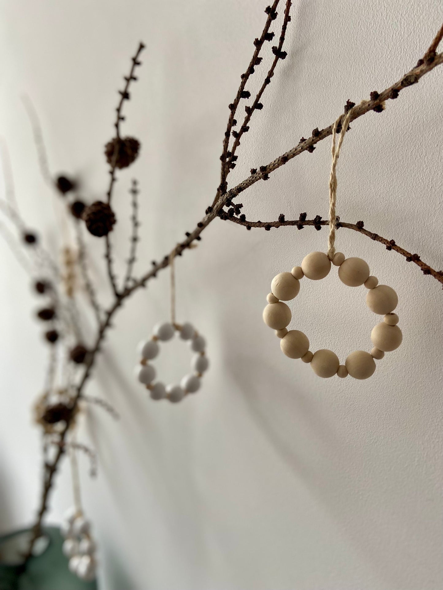 Holzperlen Ringe Baumschmuck | Weihnachtsschmuck | Holperle | Weihnachten | Advent | Weihnachtsdeko | Adventsdeko | Christbaumschmuck