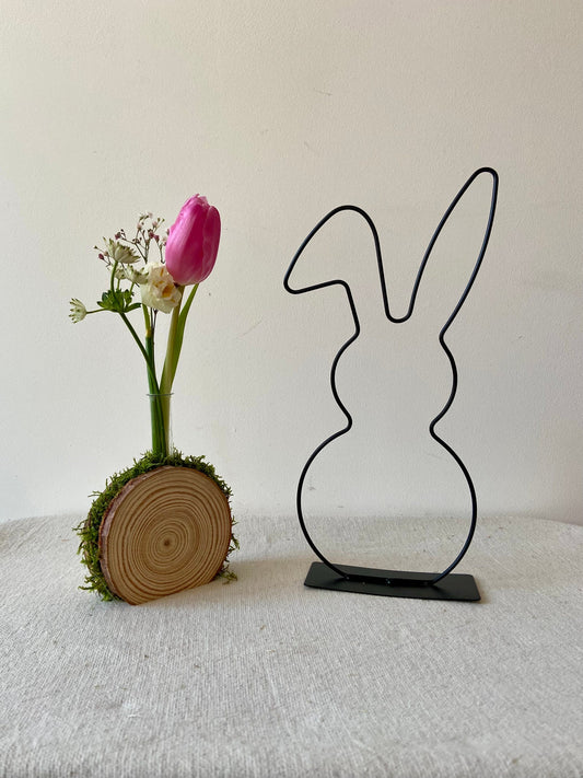 Metall Hase stehend | Osterhase | Frühlingsdeko | Osterdekorstion | Osten | Hase | schwarz | Frühling | Homedeko | Knickohrhase