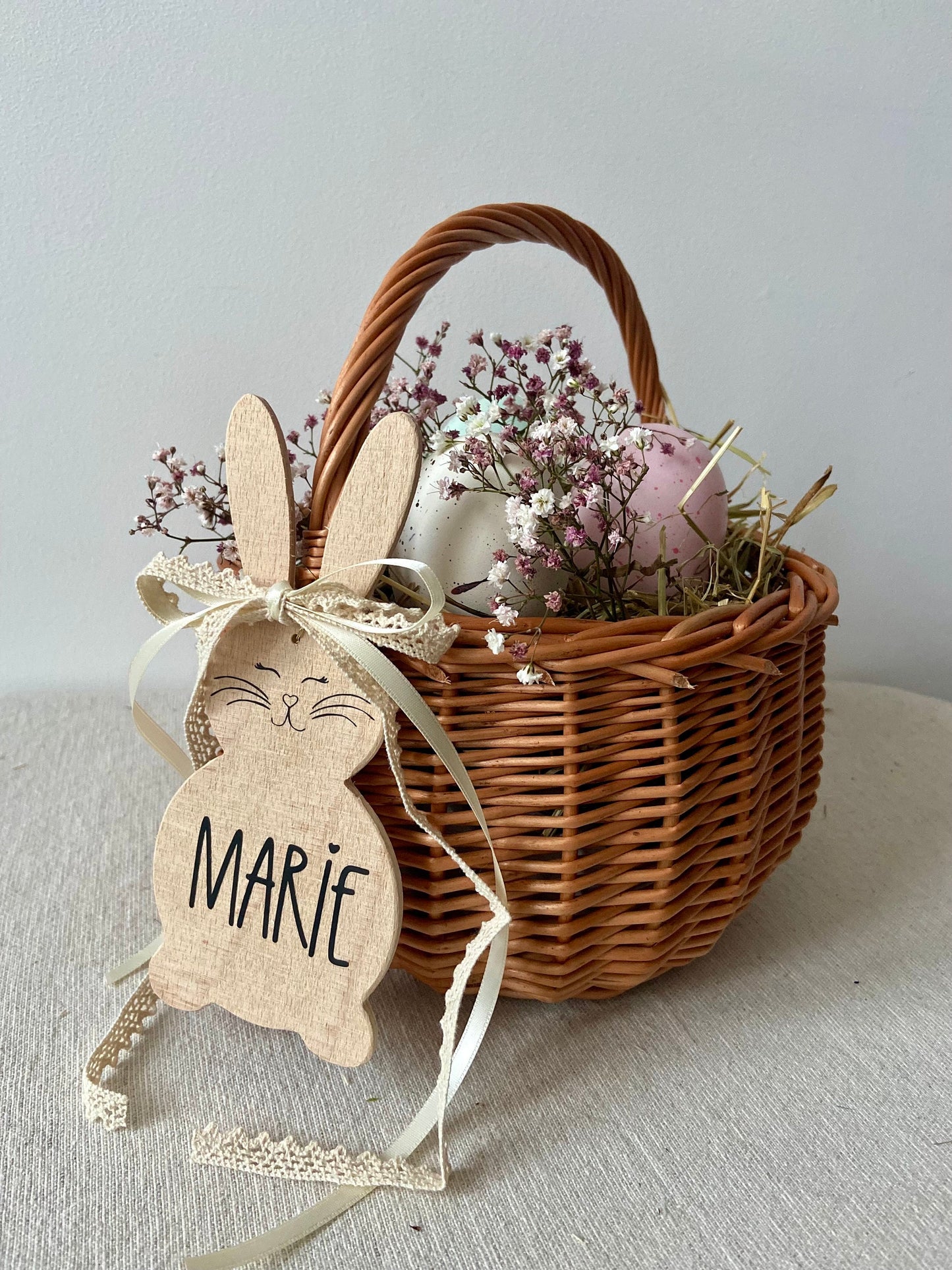 Osterkorb braun| Weidenkörbchen | | Osterhasenanhänger | Dekokorb | Weidenkorb | Suchkörbchen | Blütenkorb für Hochzeiten | Blumenmädchen