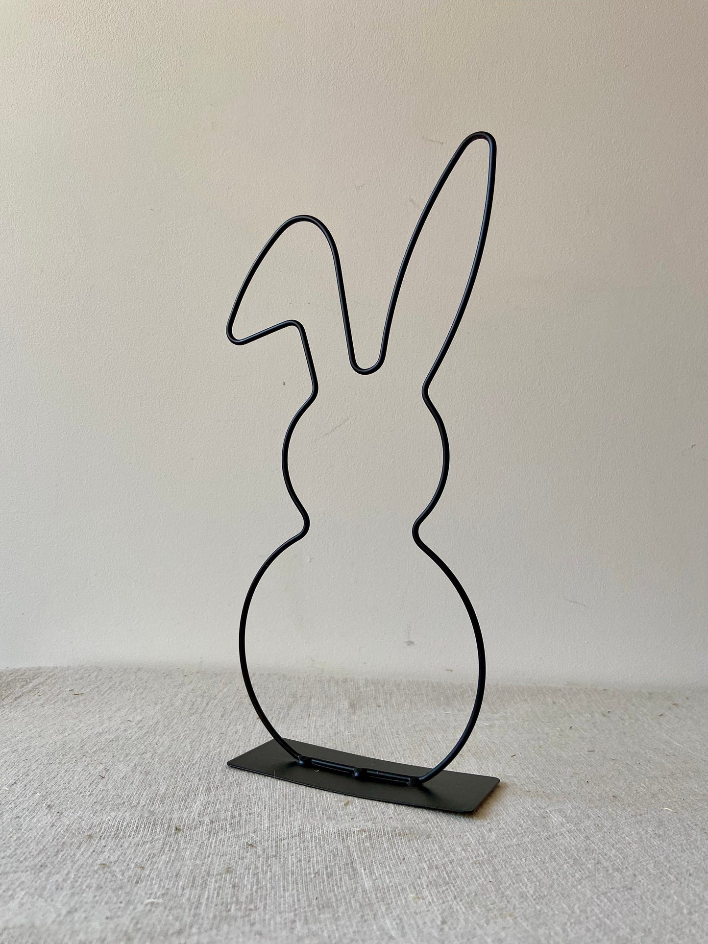 Metall Hase stehend | Osterhase | Frühlingsdeko | Osterdekorstion | Osten | Hase | schwarz | Frühling | Homedeko | Knickohrhase