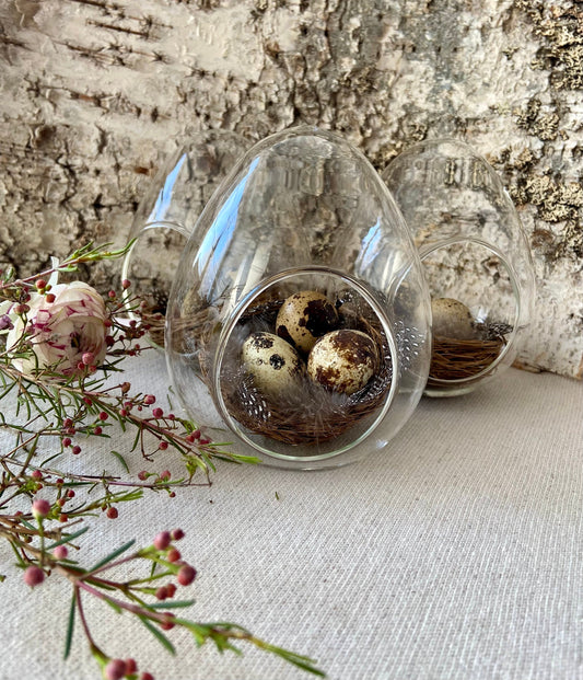 Osterei aus Glas mit Öffnung | Ei | Glasei | Ostern | Ostertisch | Osterdeko | Deko | Tischdeko
