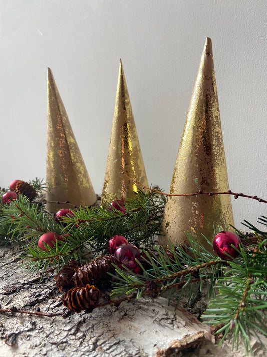 Weihnachtsbaum Gold | Tannenbaum | Goldenes Bäumchen | Advent | Weihnachten | Deko | Winter | Naturdeko | Mini-Tannenbaum
