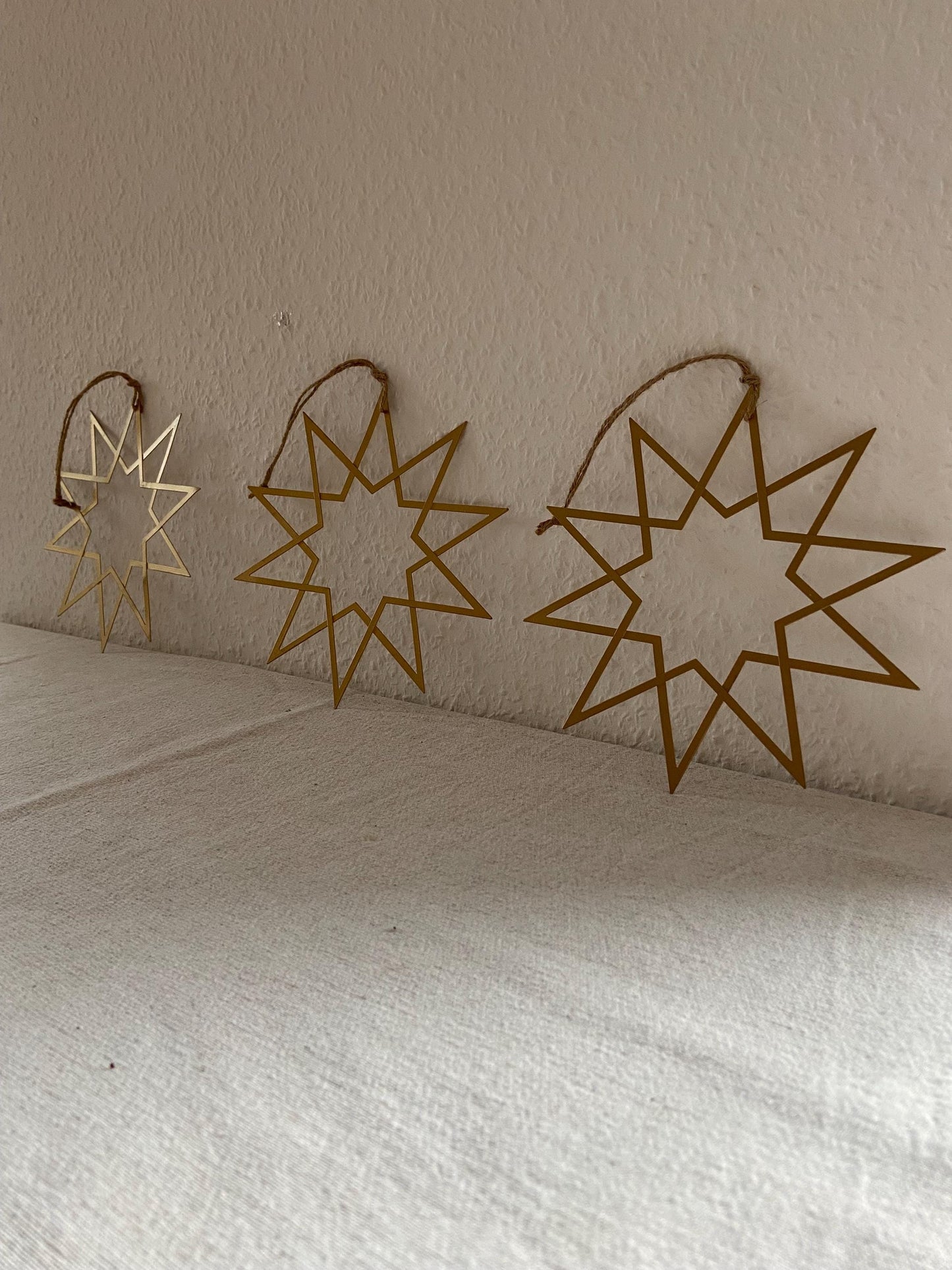 Stern | Metallstern | Weihnachtsstern | gold | Weihnachten | Advent | Weihnachtsdeko | Fensterdeko | Anhänger | Adventsdeko | Christbaum