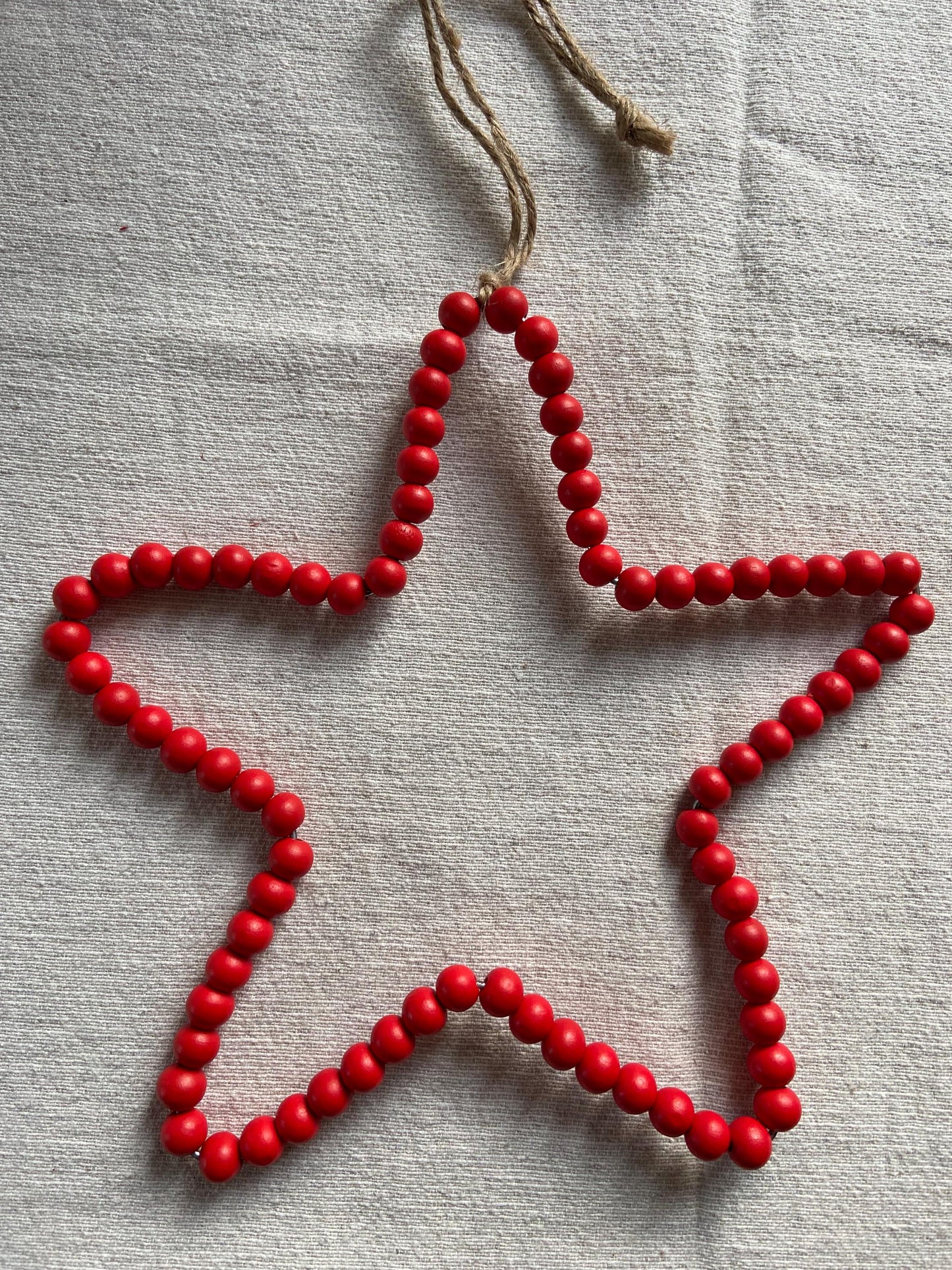 Stern | Holzperlen | Anhänger | Weihnachten | Baumschmuck | Geschenkschmuck | schwarz | Christbaum | Winterdeko | Advent | Skandinsvisch