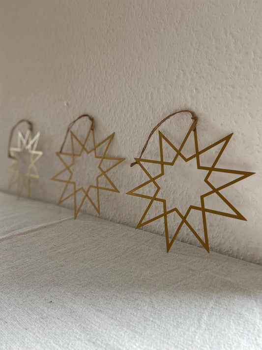 Stern | Metallstern | Weihnachtsstern | gold | Weihnachten | Advent | Weihnachtsdeko | Fensterdeko | Anhänger | Adventsdeko | Christbaum